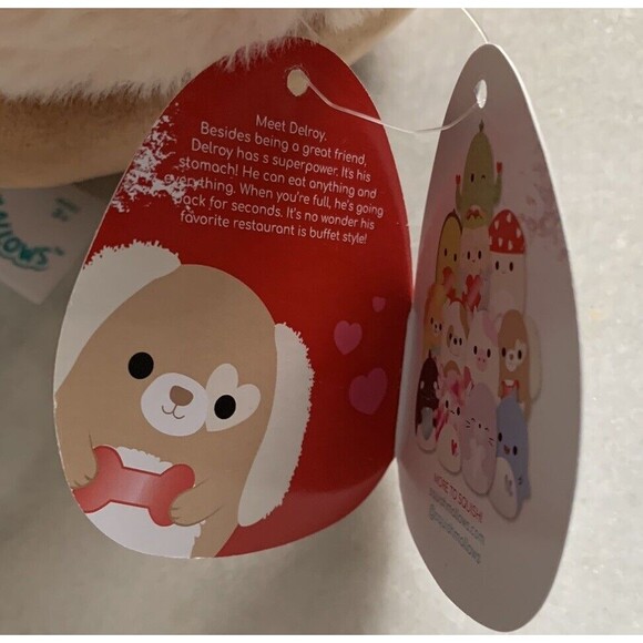 Delroy Dog Squishmallows Official Plush Toy 4.5” New HTF 2021 NWT - Picture 7 of 9
